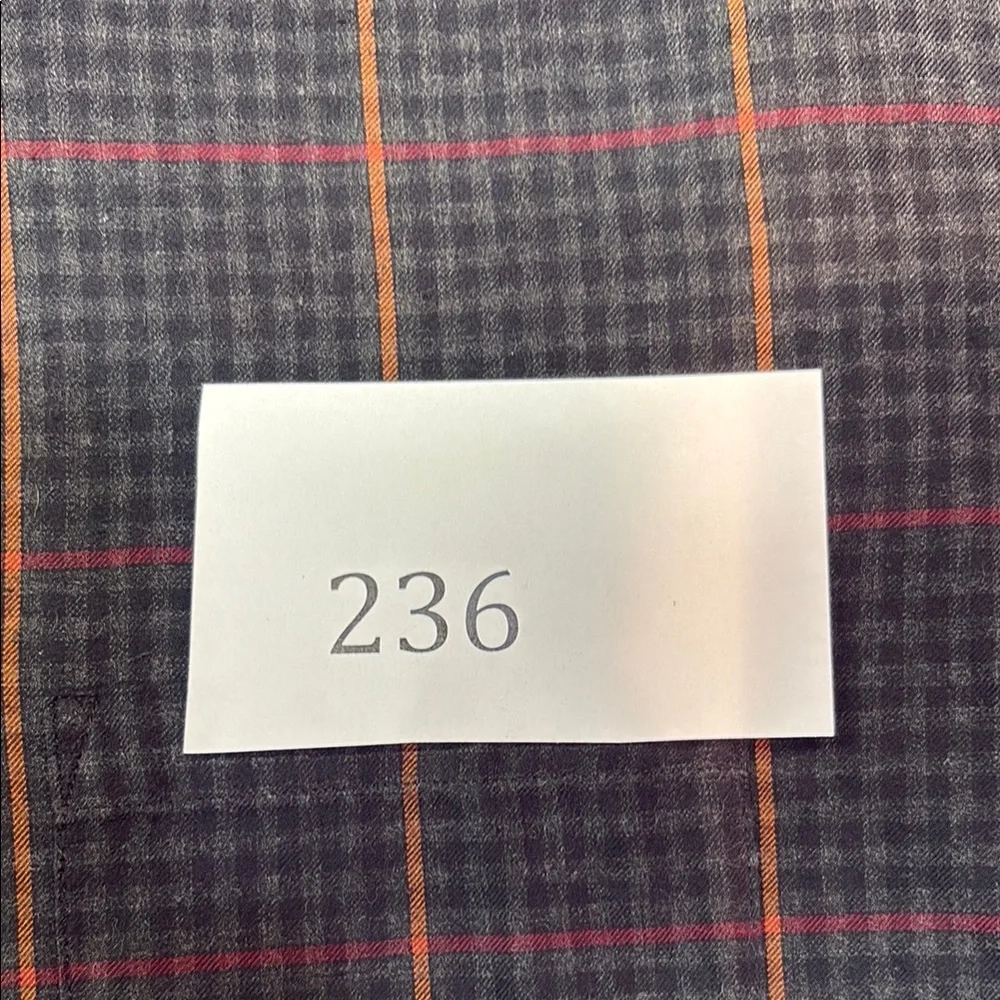 J. Crew Men's Gray &‎ Orange Plaid Long Sleeve Button Down Flannel Shirt XL